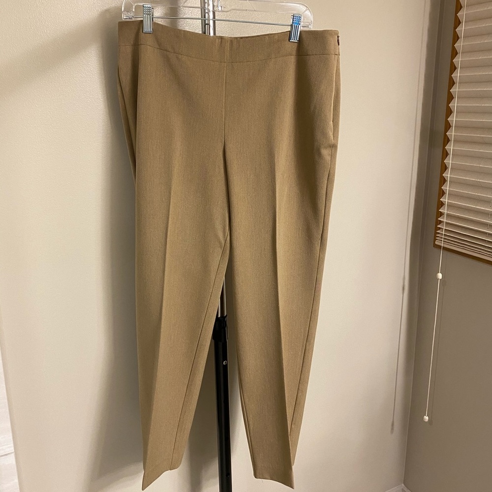 Talbot’s “Heritage” Tan Side-Zip Dress Pants